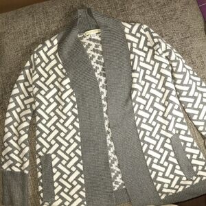 Love By Design Gray and Cream Men's Cardigan